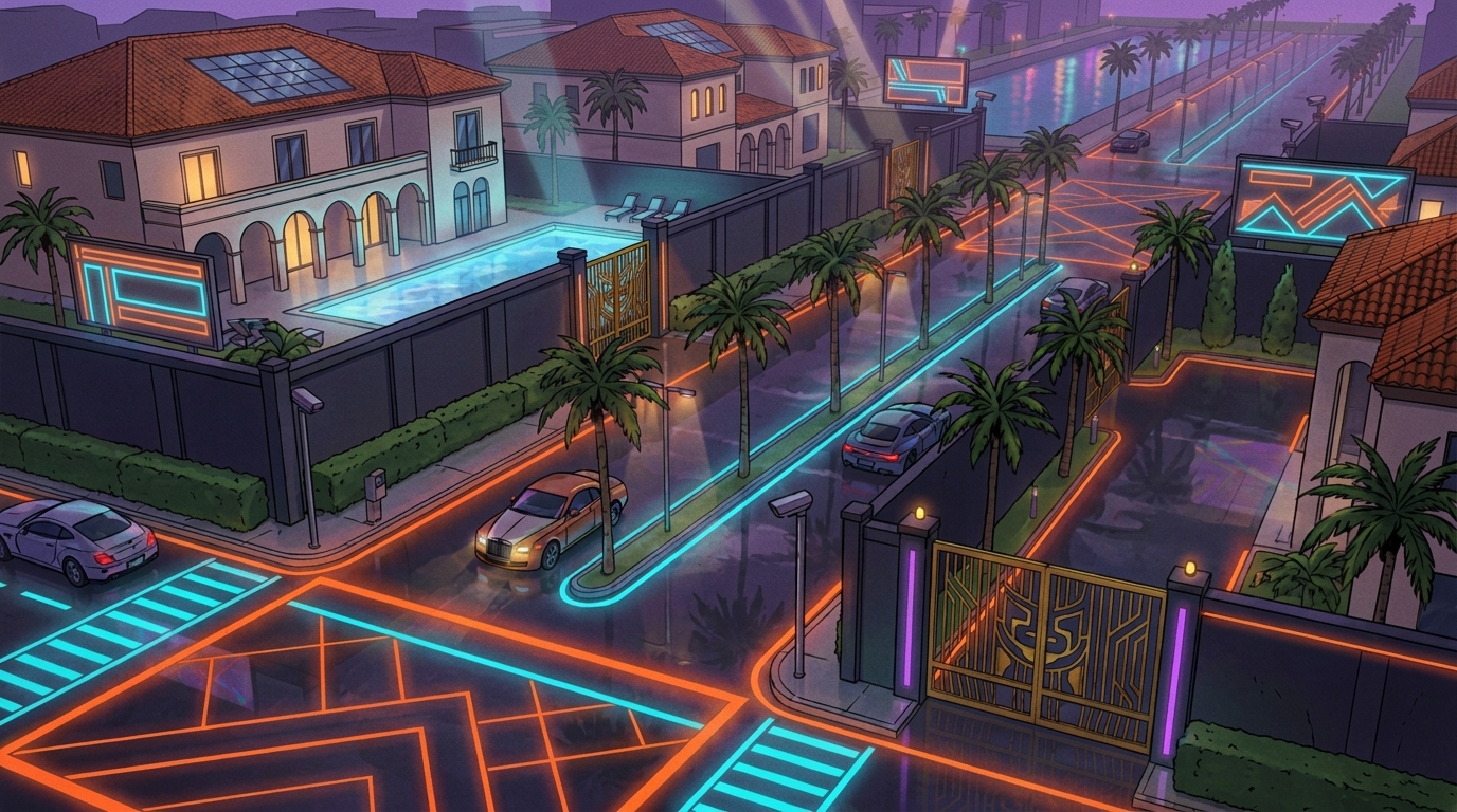 Gloriana - Le quartier huppé de Vice City dans GTA VI - ambiance 1