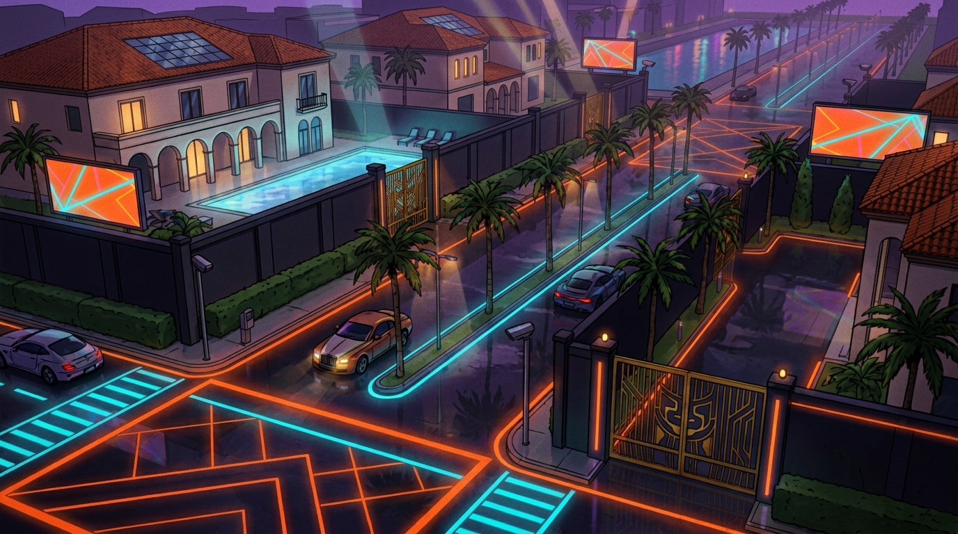 Gloriana - Le quartier huppé de Vice City dans GTA VI - ambiance 2