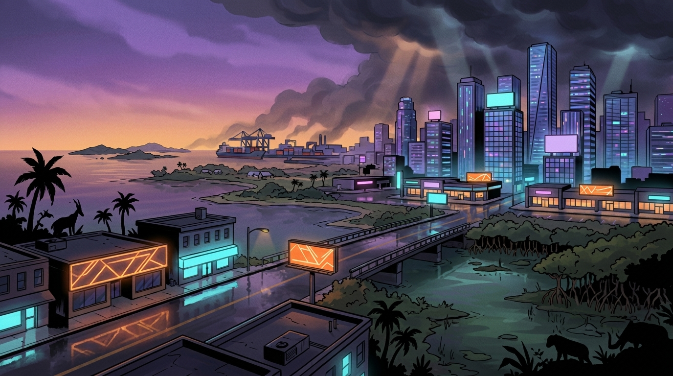 Leonida - L'État fictif de GTA VI inspiré de la Floride - ambiance 1