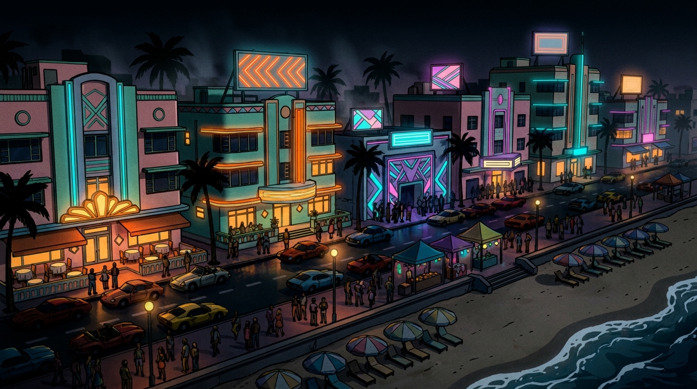 Vice City Beach - Le quartier balnéaire de GTA VI - ambiance 3