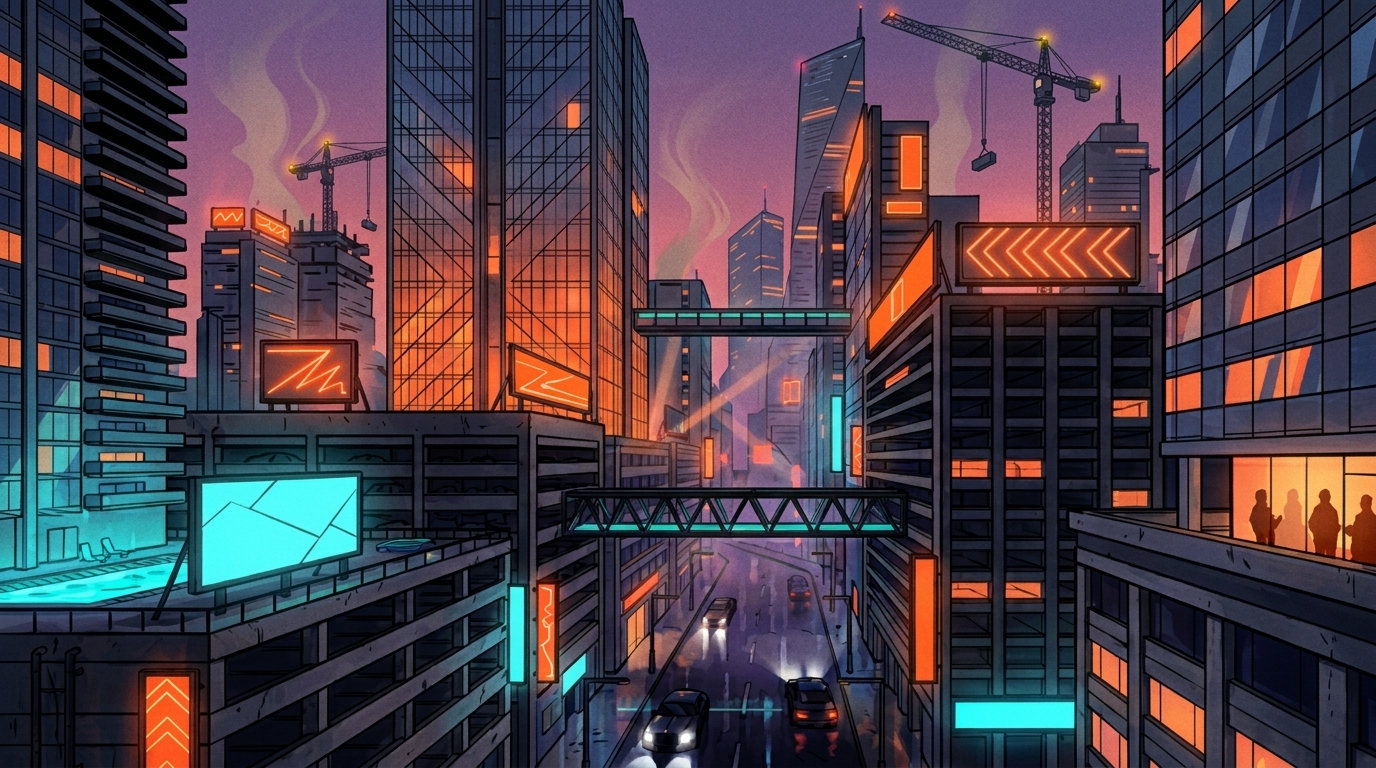 Vice City Downtown - Le centre-ville de Vice City dans GTA VI - ambiance 1