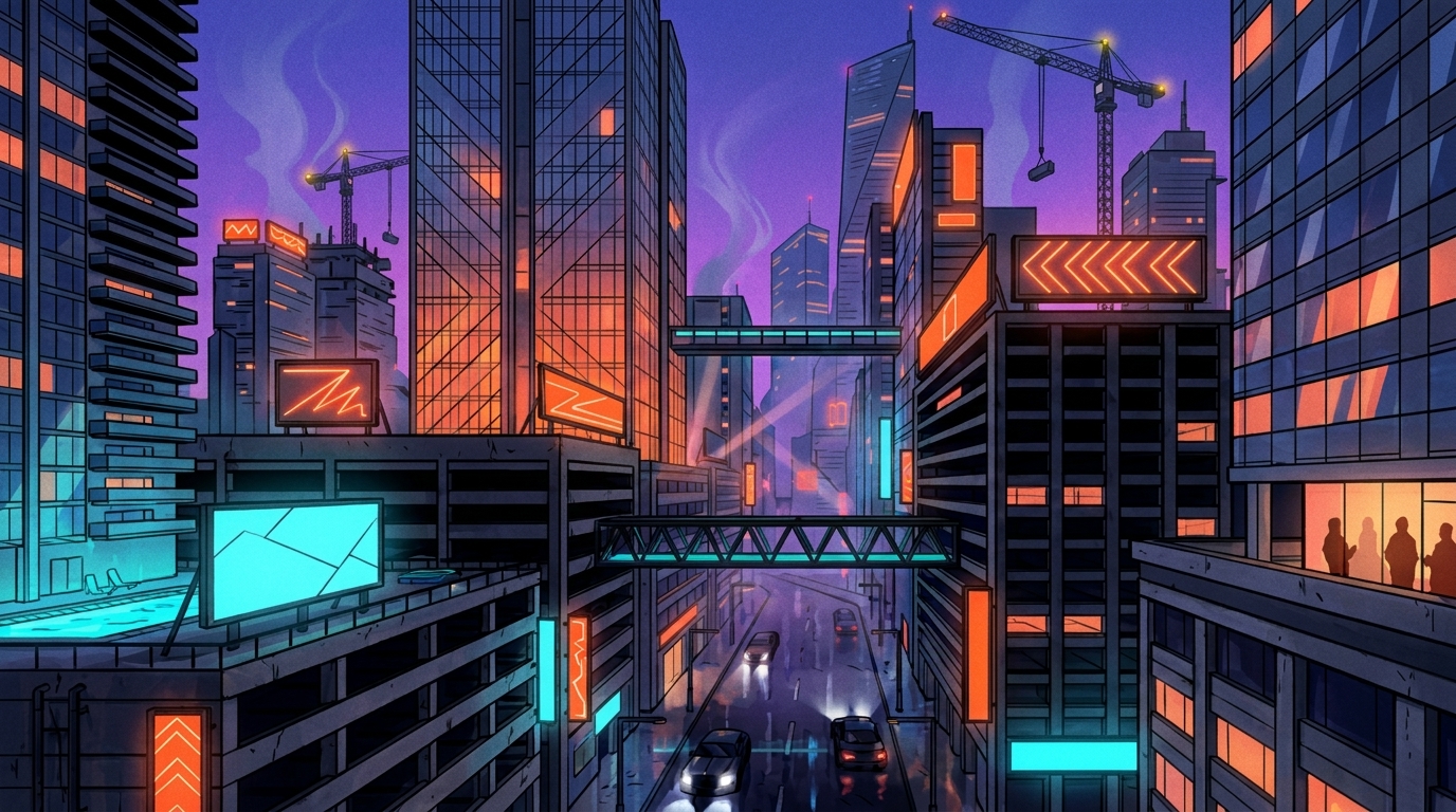 Vice City Downtown - Le centre-ville de Vice City dans GTA VI - ambiance 3