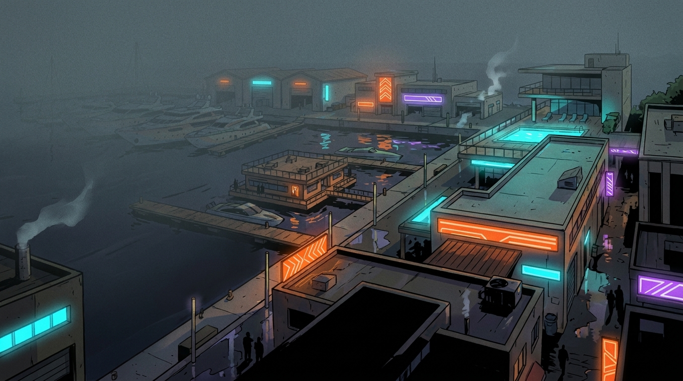 Vice City Marina - Le port de plaisance au coeur de GTA VI - ambiance 3
